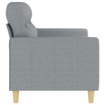 vidaXL Canapea cu 2 locuri, gri deschis, 140 cm, material textil vidaXL Canapea cu 2 locuri, gri deschis, 140 cm, material textil