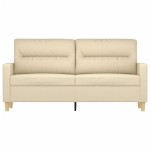 vidaXL Canapea cu 2 locuri, crem, 140 cm, material textil vidaXL Canapea cu 2 locuri, crem, 140 cm, material textil