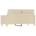 vidaXL Canapea cu 2 locuri, crem, 140 cm, material textil vidaXL Canapea cu 2 locuri, crem, 140 cm, material textil