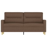 vidaXL Canapea cu 2 locuri, maro, 140 cm, material textil vidaXL Canapea cu 2 locuri, maro, 140 cm, material textil