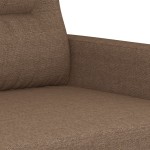 vidaXL Canapea cu 2 locuri, maro, 140 cm, material textil vidaXL Canapea cu 2 locuri, maro, 140 cm, material textil