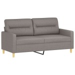 vidaXL Canapea cu 2 locuri, gri taupe, 140 cm, material textil