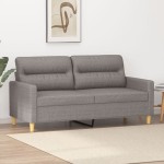 vidaXL Canapea cu 2 locuri, gri taupe, 140 cm, material textil