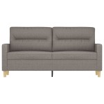 vidaXL Canapea cu 2 locuri, gri taupe, 140 cm, material textil