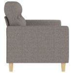 vidaXL Canapea cu 2 locuri, gri taupe, 140 cm, material textil