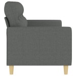 vidaXL Canapea cu 3 locuri, gri închis, 180 cm, material textil