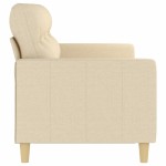 vidaXL Canapea cu 3 locuri, crem, 180 cm, material textil vidaXL Canapea cu 3 locuri, crem, 180 cm, material textil