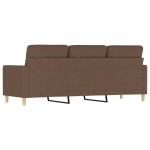 vidaXL Canapea cu 3 locuri, maro, 180 cm, material textil vidaXL Canapea cu 3 locuri, maro, 180 cm, material textil
