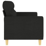 vidaXL Canapea cu 3 locuri, negru, 180 cm, material textil