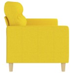 vidaXL Canapea cu 3 locuri, galben deschis, 180 cm, material textil vidaXL Canapea cu 3 locuri, galben deschis, 180 cm, material textil