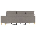 vidaXL Canapea cu 3 locuri, taupe, 180 cm, material textil vidaXL Canapea cu 3 locuri, taupe, 180 cm, material textil