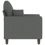 vidaXL Fotoliu canapea, gri închis, 60 cm, material textil