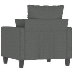vidaXL Fotoliu canapea, gri închis, 60 cm, material textil