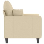 vidaXL Fotoliu canapea, crem, 60 cm, material textil