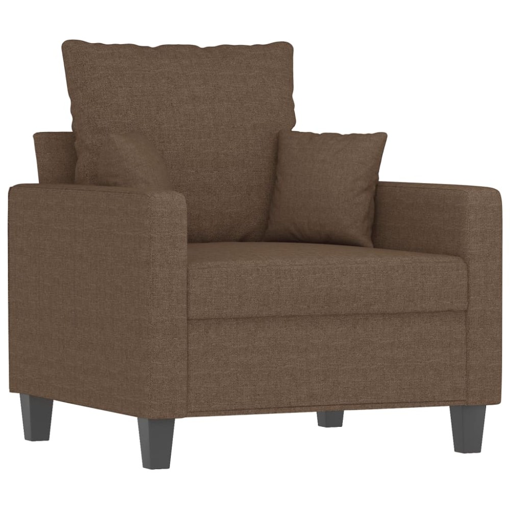 vidaXL Fotoliu canapea, maro, 60 cm, material textil