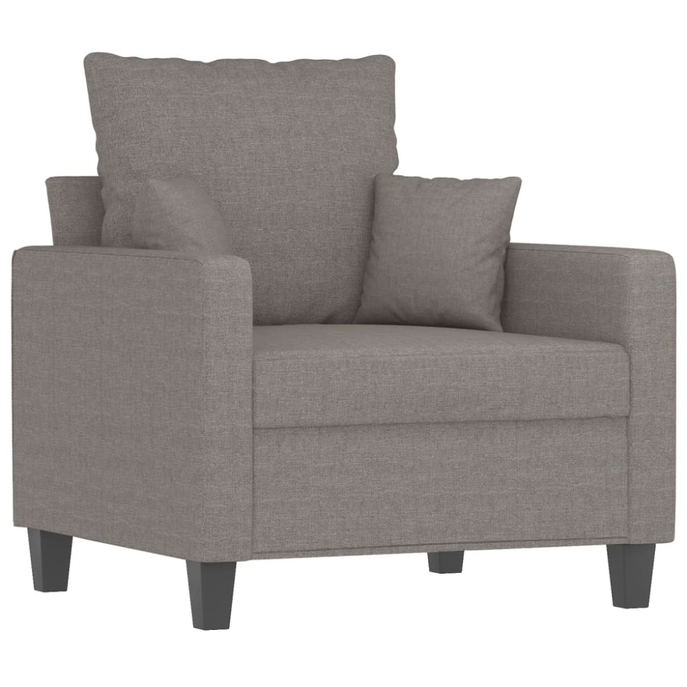 vidaXL Fotoliu canapea, gri taupe, 60 cm, material textil