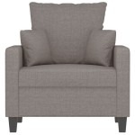 vidaXL Fotoliu canapea, gri taupe, 60 cm, material textil