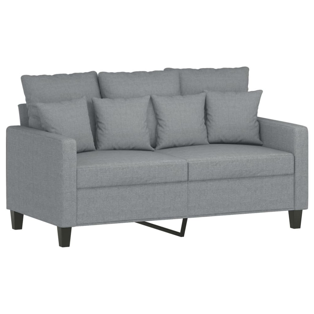 vidaXL Canapea cu 2 locuri, gri deschis, 120 cm, material textil