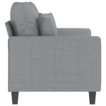 vidaXL Canapea cu 2 locuri, gri deschis, 120 cm, material textil