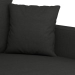vidaXL Canapea cu 2 locuri, negru, 120 cm, material textil