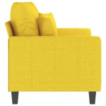 vidaXL Canapea cu 2 locuri, galben deschis, 120 cm, material textil