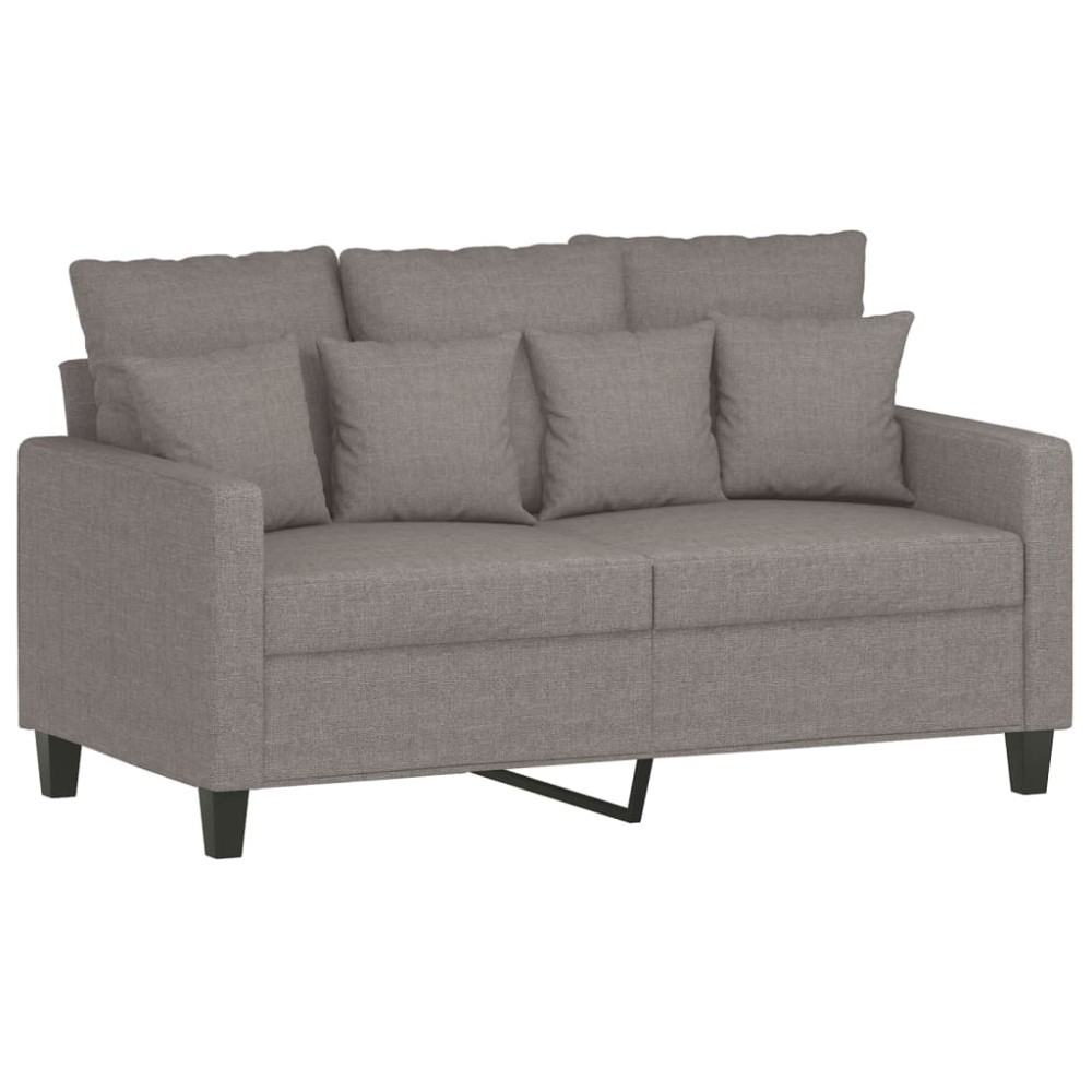 vidaXL Canapea cu 2 locuri, gri taupe, 120 cm, material textil