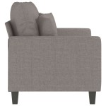 vidaXL Canapea cu 2 locuri, gri taupe, 120 cm, material textil vidaXL Canapea cu 2 locuri, gri taupe, 120 cm, material textil