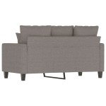 vidaXL Canapea cu 2 locuri, gri taupe, 120 cm, material textil vidaXL Canapea cu 2 locuri, gri taupe, 120 cm, material textil