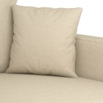 vidaXL Canapea cu 2 locuri, crem, 140 cm, material textil vidaXL Canapea cu 2 locuri, crem, 140 cm, material textil