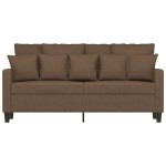 vidaXL Canapea cu 2 locuri, maro, 140 cm, material textil
