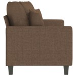 vidaXL Canapea cu 2 locuri, maro, 140 cm, material textil