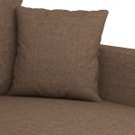 vidaXL Canapea cu 2 locuri, maro, 140 cm, material textil