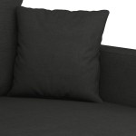 vidaXL Canapea cu 2 locuri, negru, 140 cm, material textil