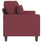 vidaXL Canapea cu 2 locuri, roșu vin, 140 cm, material textil