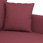 vidaXL Canapea cu 2 locuri, roșu vin, 140 cm, material textil