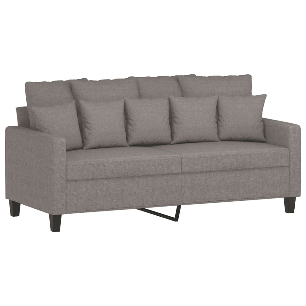 vidaXL Canapea cu 2 locuri, gri taupe, 140 cm, material textil