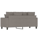 vidaXL Canapea cu 2 locuri, gri taupe, 140 cm, material textil