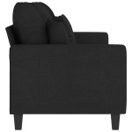 vidaXL Canapea cu 3 locuri, negru, 180 cm, material textil