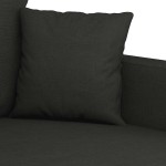 vidaXL Canapea cu 3 locuri, negru, 180 cm, material textil