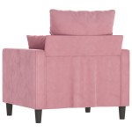 vidaXL Canapea de o persoană, Roz, 60 cm, catifea vidaXL Canapea de o persoană, Roz, 60 cm, catifea