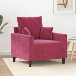 vidaXL Canapea de o persoană, roșu vin, 60 cm, catifea vidaXL Canapea de o persoană, roșu vin, 60 cm, catifea