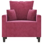 vidaXL Canapea de o persoană, roșu vin, 60 cm, catifea vidaXL Canapea de o persoană, roșu vin, 60 cm, catifea