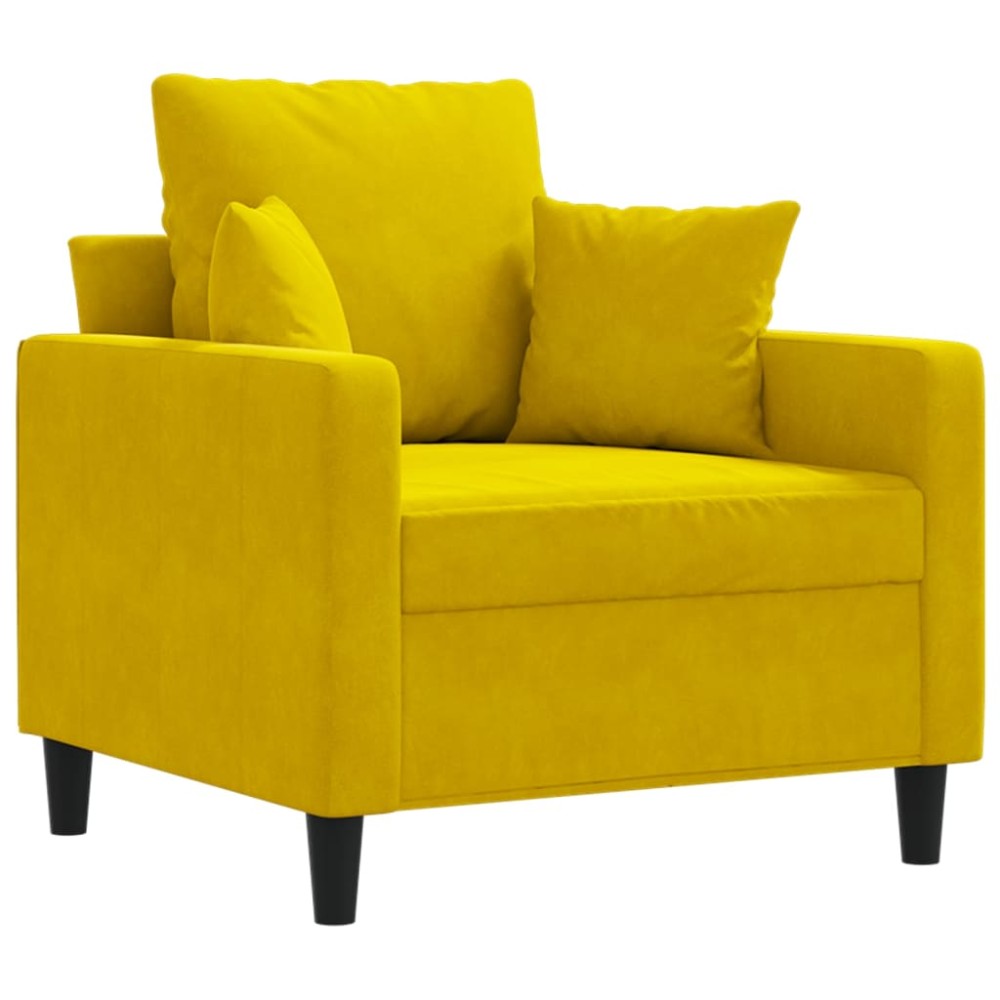 vidaXL Canapea de o persoană, galben, 60 cm, catifea