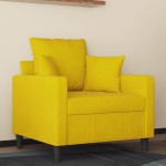 vidaXL Canapea de o persoană, galben, 60 cm, catifea vidaXL Canapea de o persoană, galben, 60 cm, catifea