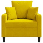 vidaXL Canapea de o persoană, galben, 60 cm, catifea vidaXL Canapea de o persoană, galben, 60 cm, catifea