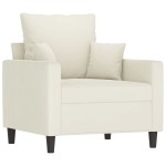 vidaXL Canapea de o persoană, crem, 60 cm, catifea vidaXL Canapea de o persoană, crem, 60 cm, catifea