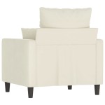 vidaXL Canapea de o persoană, crem, 60 cm, catifea vidaXL Canapea de o persoană, crem, 60 cm, catifea