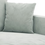vidaXL Canapea cu 2 locuri, gri deschis, 120 cm, catifea