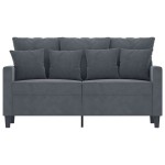 vidaXL Canapea cu 2 locuri, gri închis, 120 cm, catifea vidaXL Canapea cu 2 locuri, gri închis, 120 cm, catifea