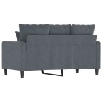 vidaXL Canapea cu 2 locuri, gri închis, 120 cm, catifea vidaXL Canapea cu 2 locuri, gri închis, 120 cm, catifea